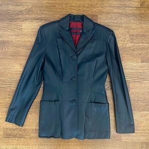 Nicole Miller Black Leather Jacket